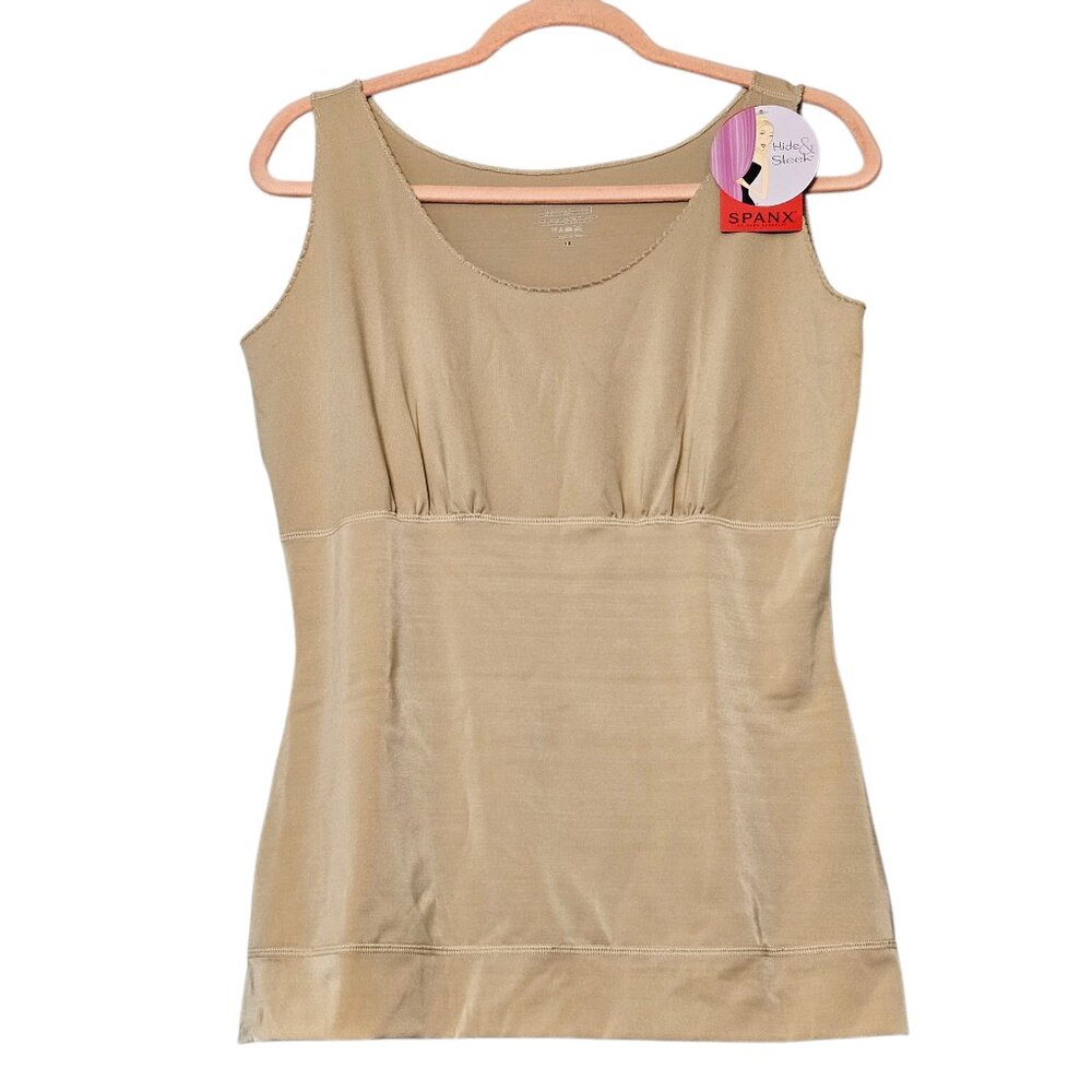 NWT Spanx Total Taming Tank Women's SZ 1X Nude Shapewear Hide & Sleek Top Layer
